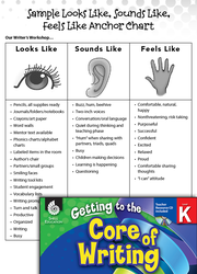 Writing Lesson: Looks Like, Sounds Like, Feels Like Level K