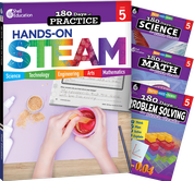 180 Days™: STEAM, Science, Math, & Problem Solving Grade 5: 4-Book Set