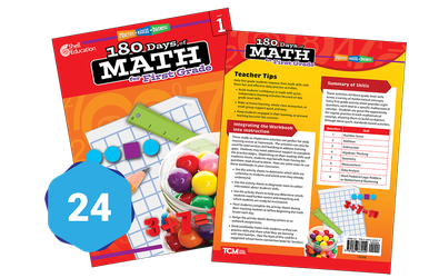 180 Days™: Math for First Grade 24-Book Set