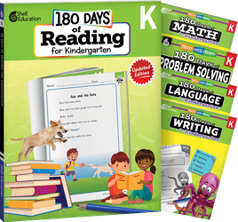 180 Days™: Reading, Math, Language, Writing, & Problem Solving for Kindergarten: 5-Book Set