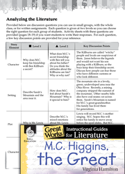 M.C. Higgins, the Great Leveled Comprehension Questions