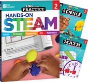 180 Days™: STEAM, Science, & Math Grade 2: 3-Book Set