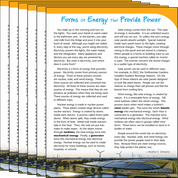 Forms of Energy that Provide Power Text Card 6-Pack